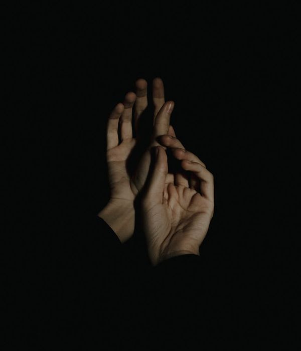 Silhouette of a person feeling balanced and centered.